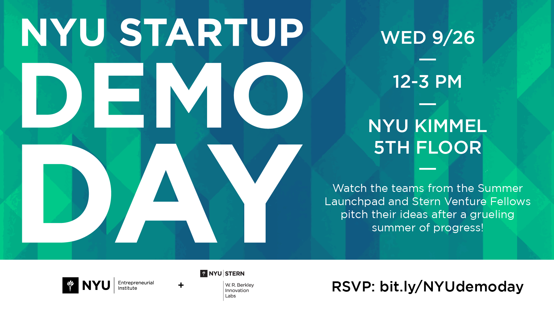 Join the NYU Entrepreneurial Institute for an NYU Demo Day and Open