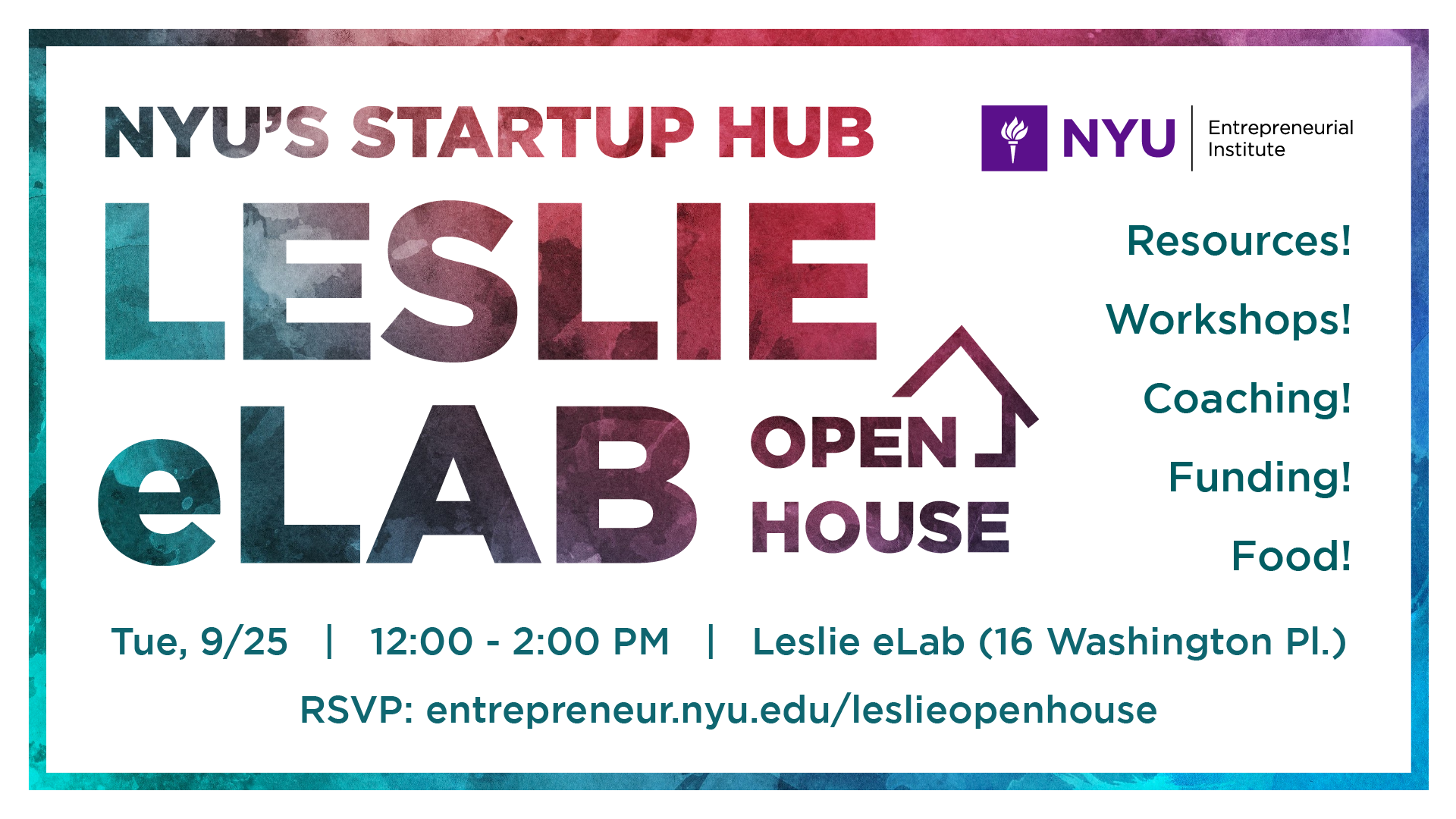 Join the NYU Entrepreneurial Institute for an NYU Demo Day and Open